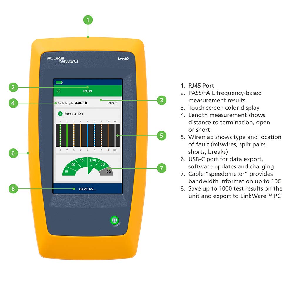 Fluke Networks LIQ-KIT Netzwerktester bis 10GBit + POE + VLAN